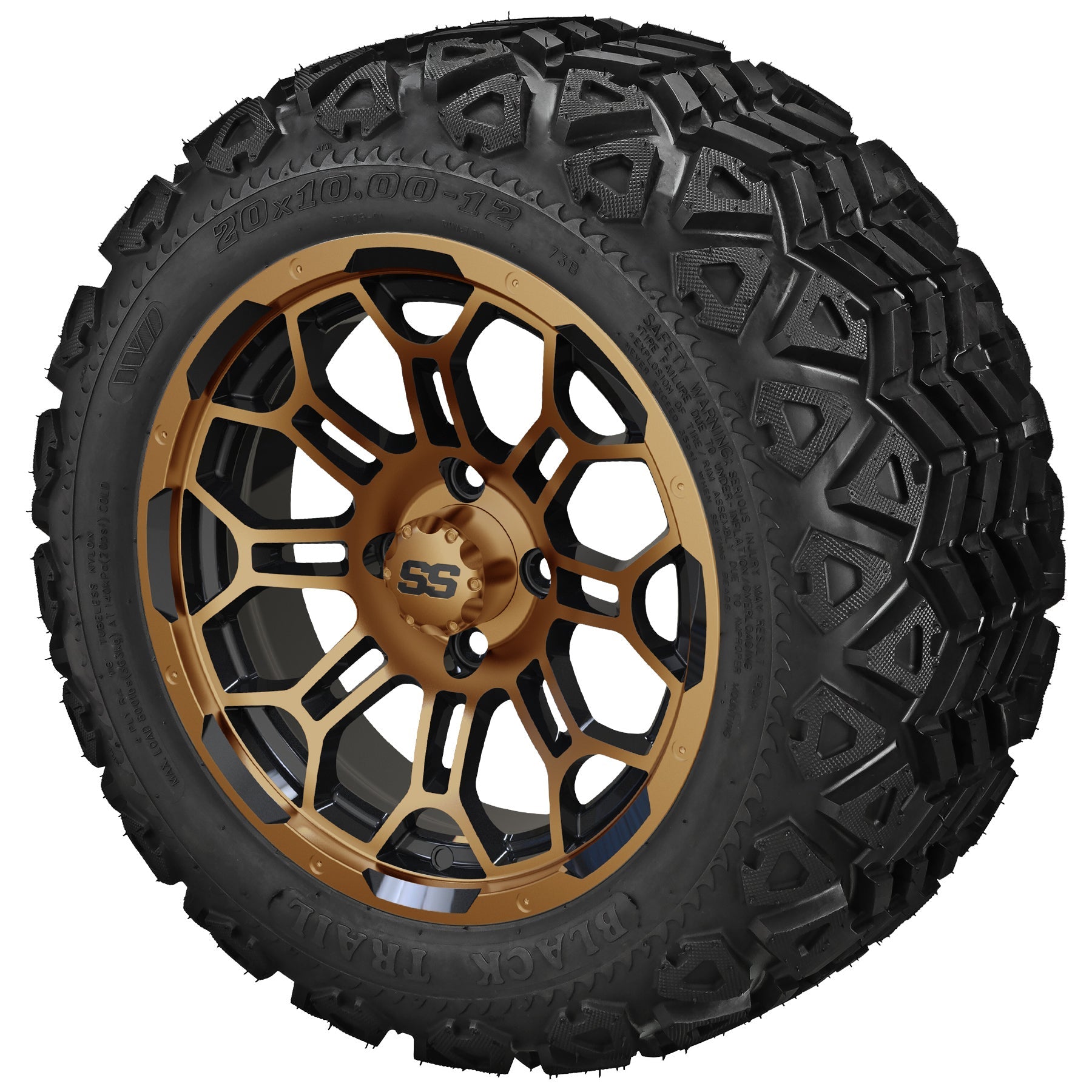 LSI 12' Hercules Black & Bronze Wheel and Lifted Tire Combo