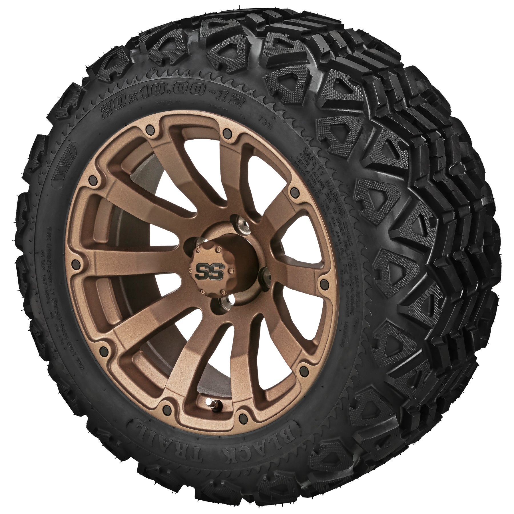LSI 12' Beast Matte Bronze Wheel and Lifted Tire Combo