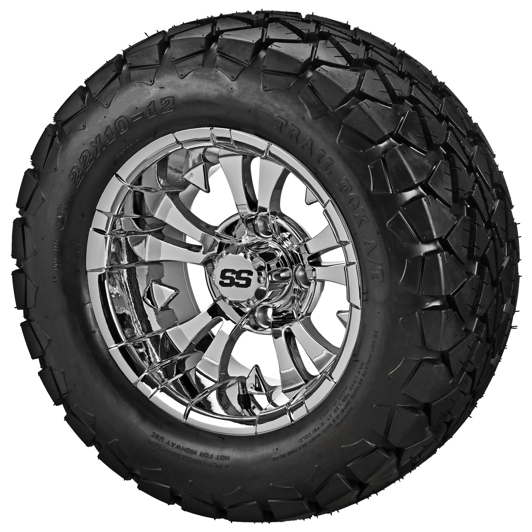 LSI 12' Warlock Mirror Wheel and Lifted Tire Combo
