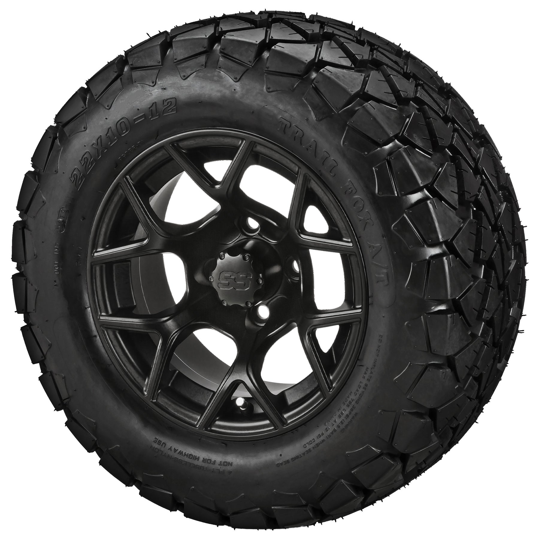 LSI 12' Ninja Matte Black Wheel and Lifted Tire Combo