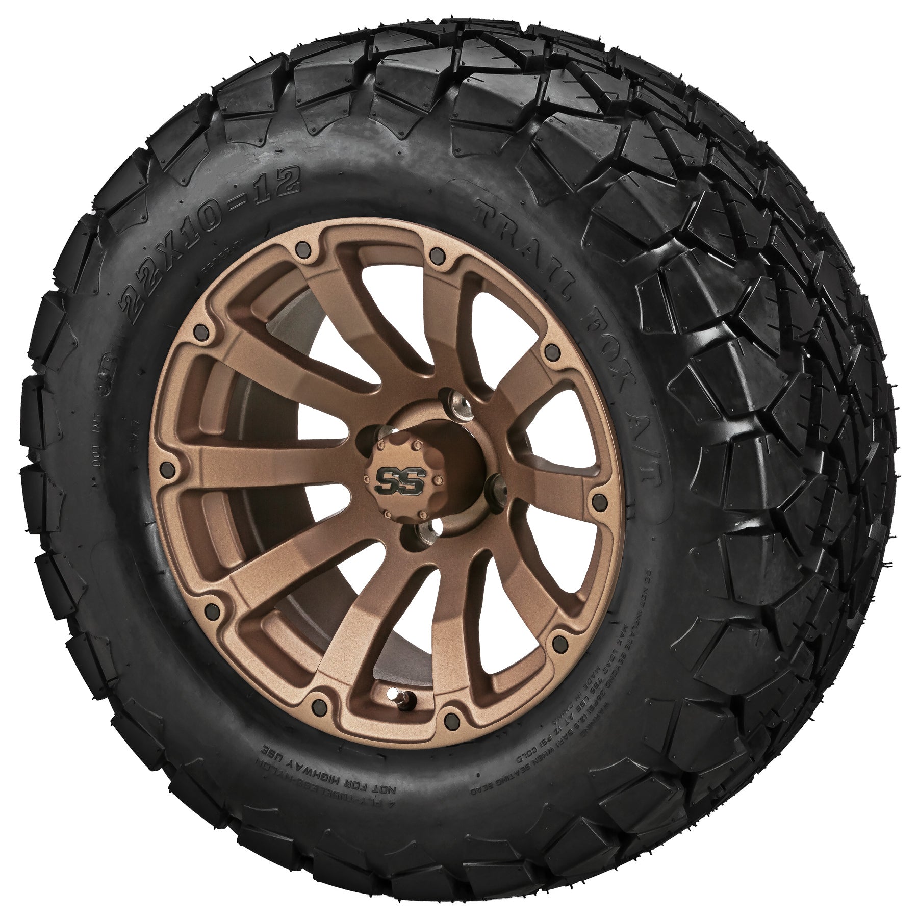 LSI 12' Beast Matte Bronze Wheel and Lifted Tire Combo