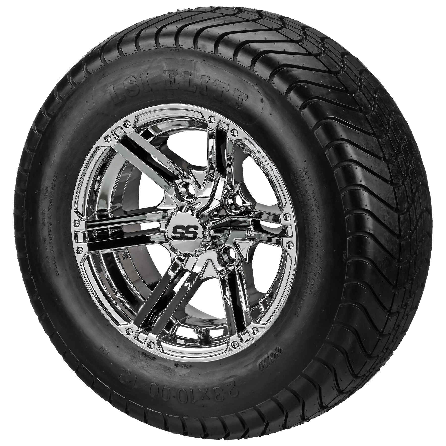 LSI 12' Yukon Mirror Wheel and Lifted Tire Combo (Centered)