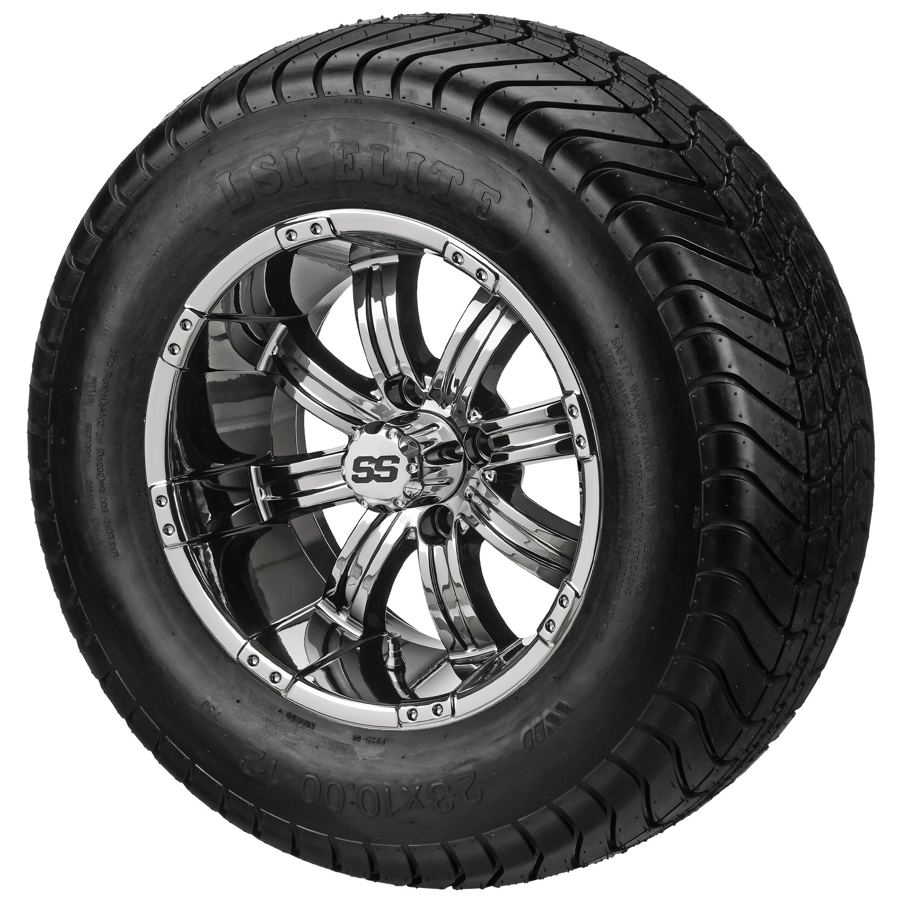 LSI 12' Casino Mirror Wheel and Lifted Tire Combo