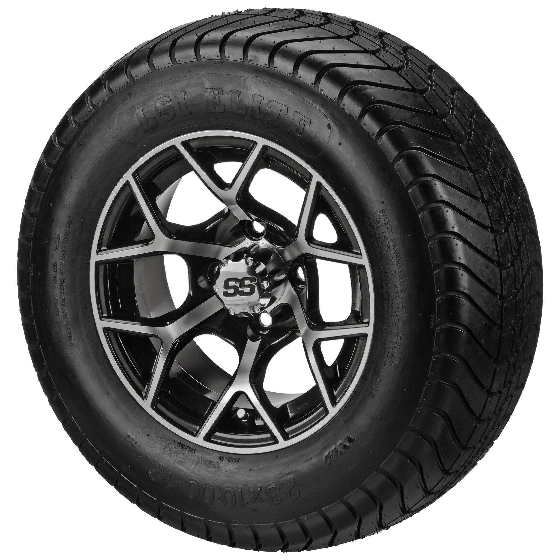 LSI 12' Ninja Black & Machined Wheel and Lifted Tire Combo