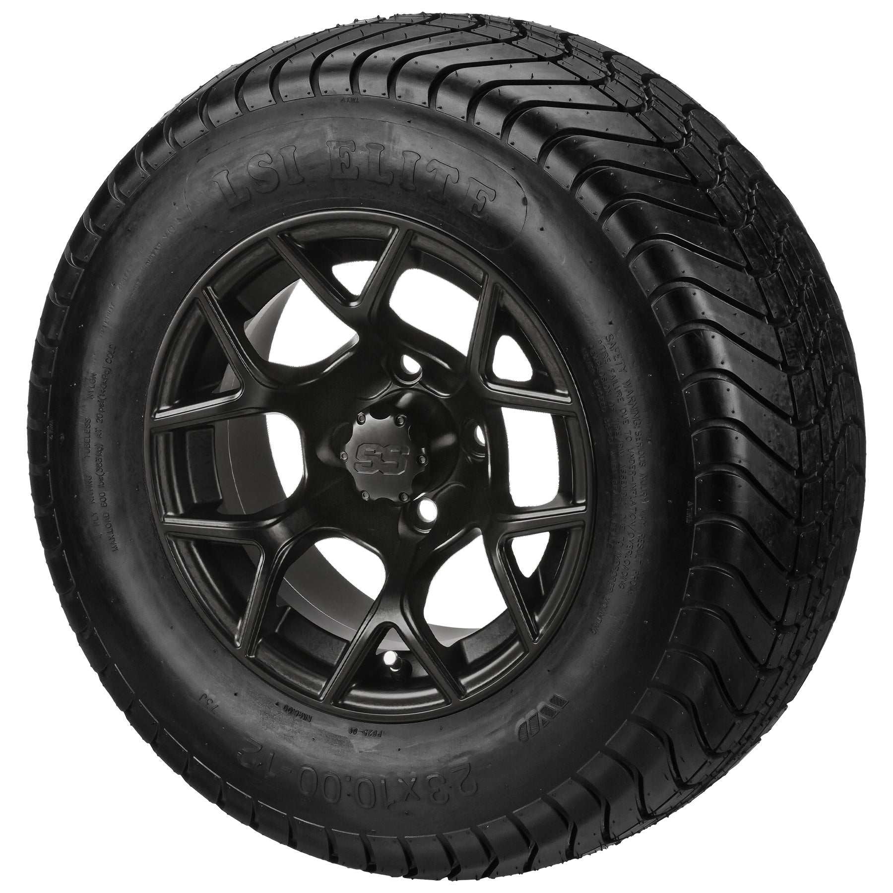 LSI 12' Ninja Matte Black Wheel and Lifted Tire Combo