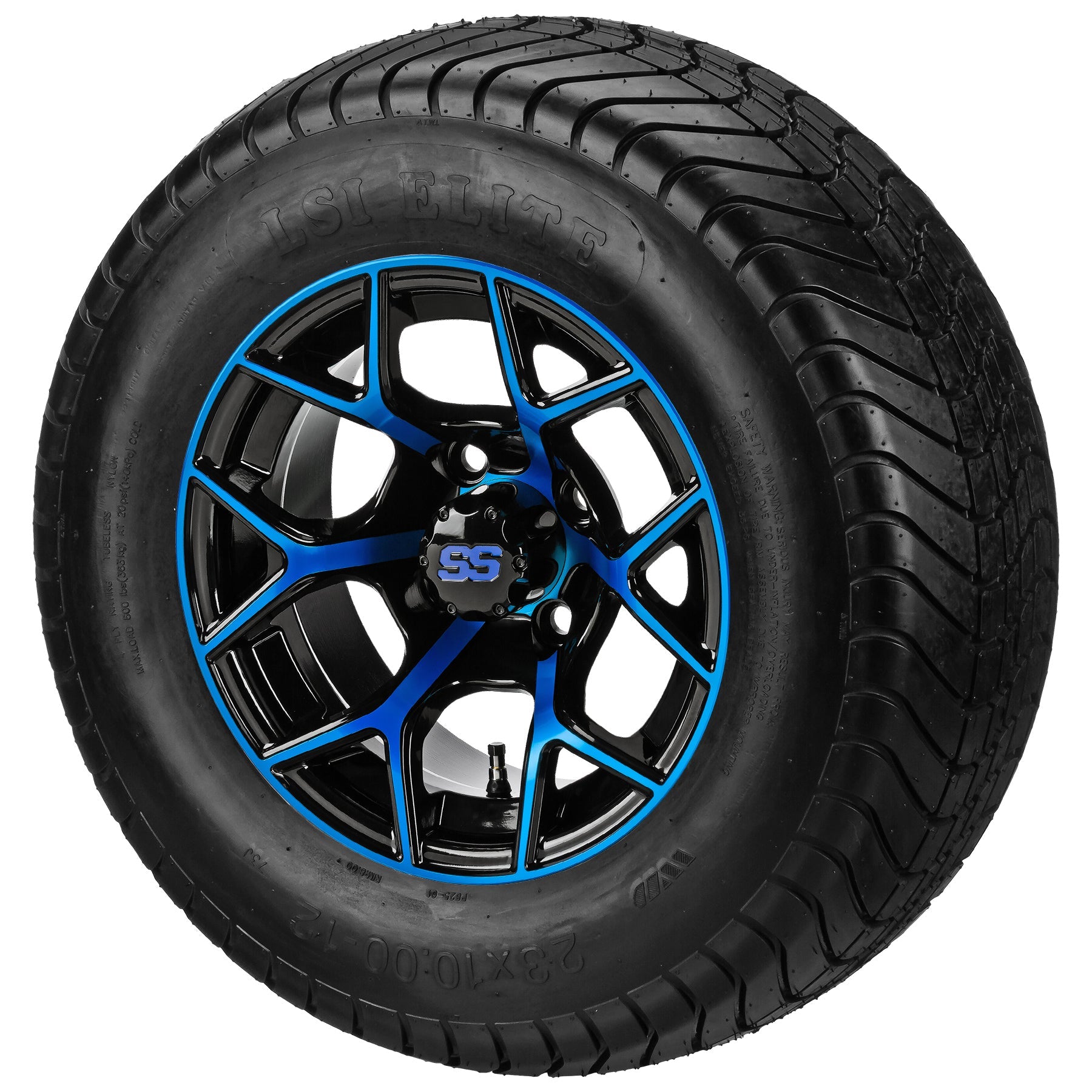 LSI 12' Ninja Black & Blue Wheel and Lifted Tire Combo