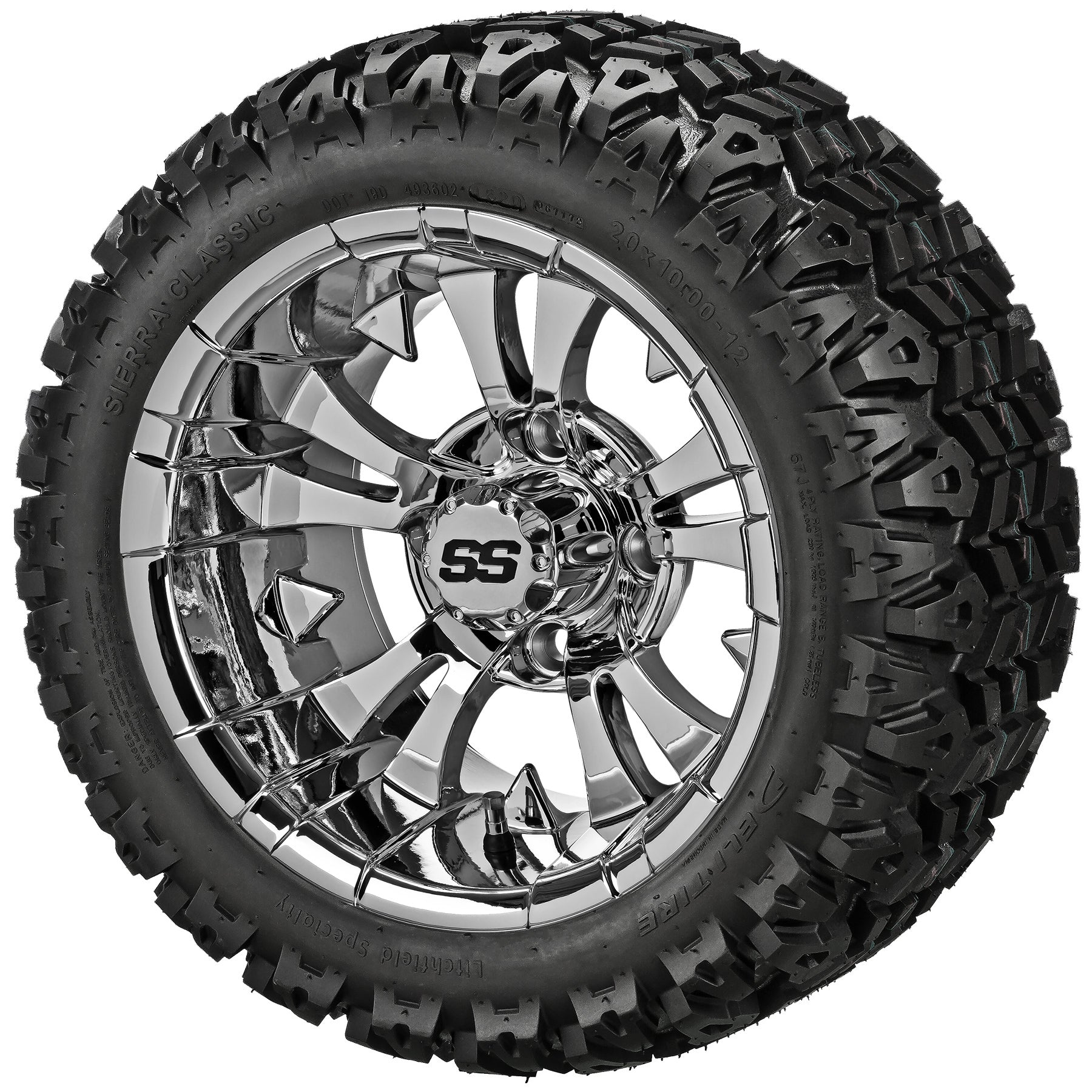 LSI 12' Warlock Mirror Wheel and Lifted Tire Combo