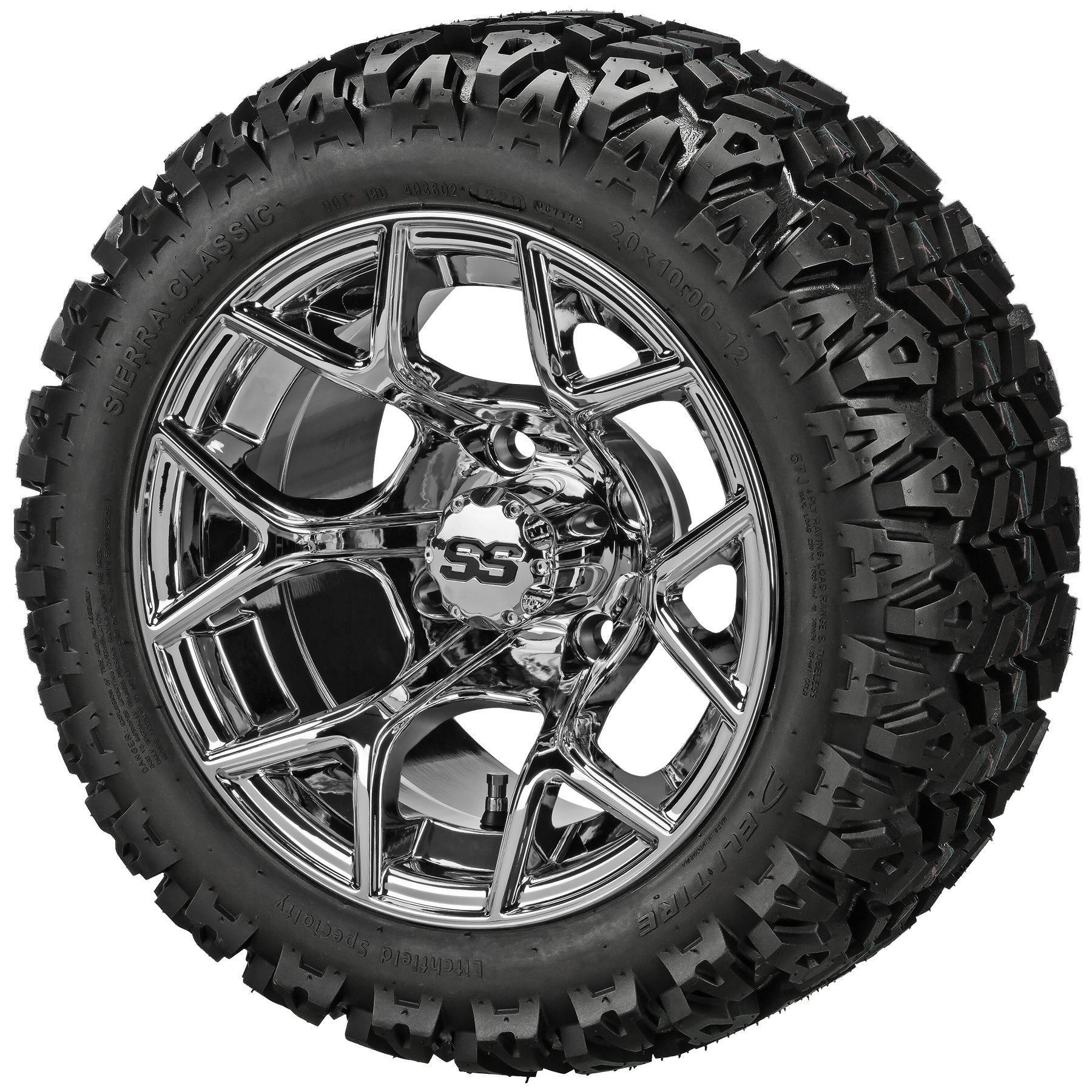 LSI 12' Ninja Mirror Wheel and Lifted Tire Combo