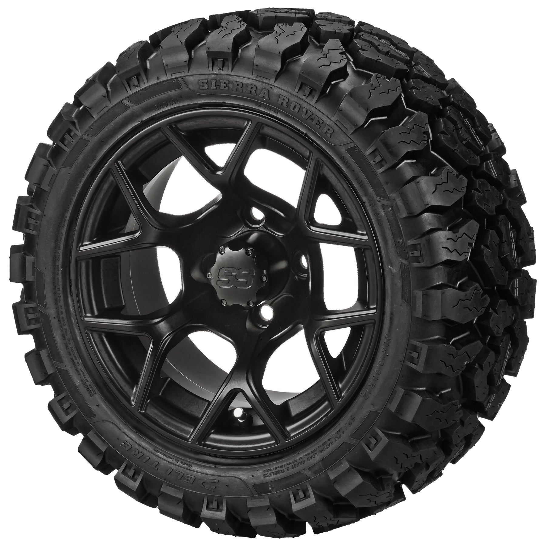 LSI 12' Ninja Matte Black Wheel and Lifted Tire Combo