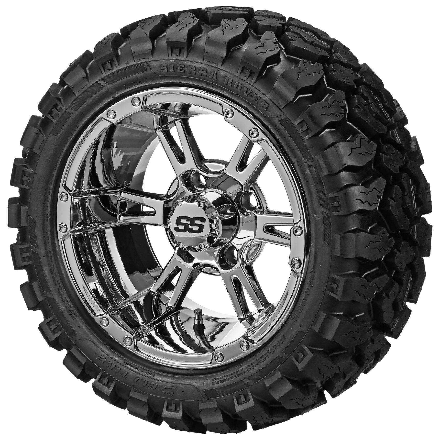 LSI 12' Raptor Mirror Wheel and Lifted Tire Combo