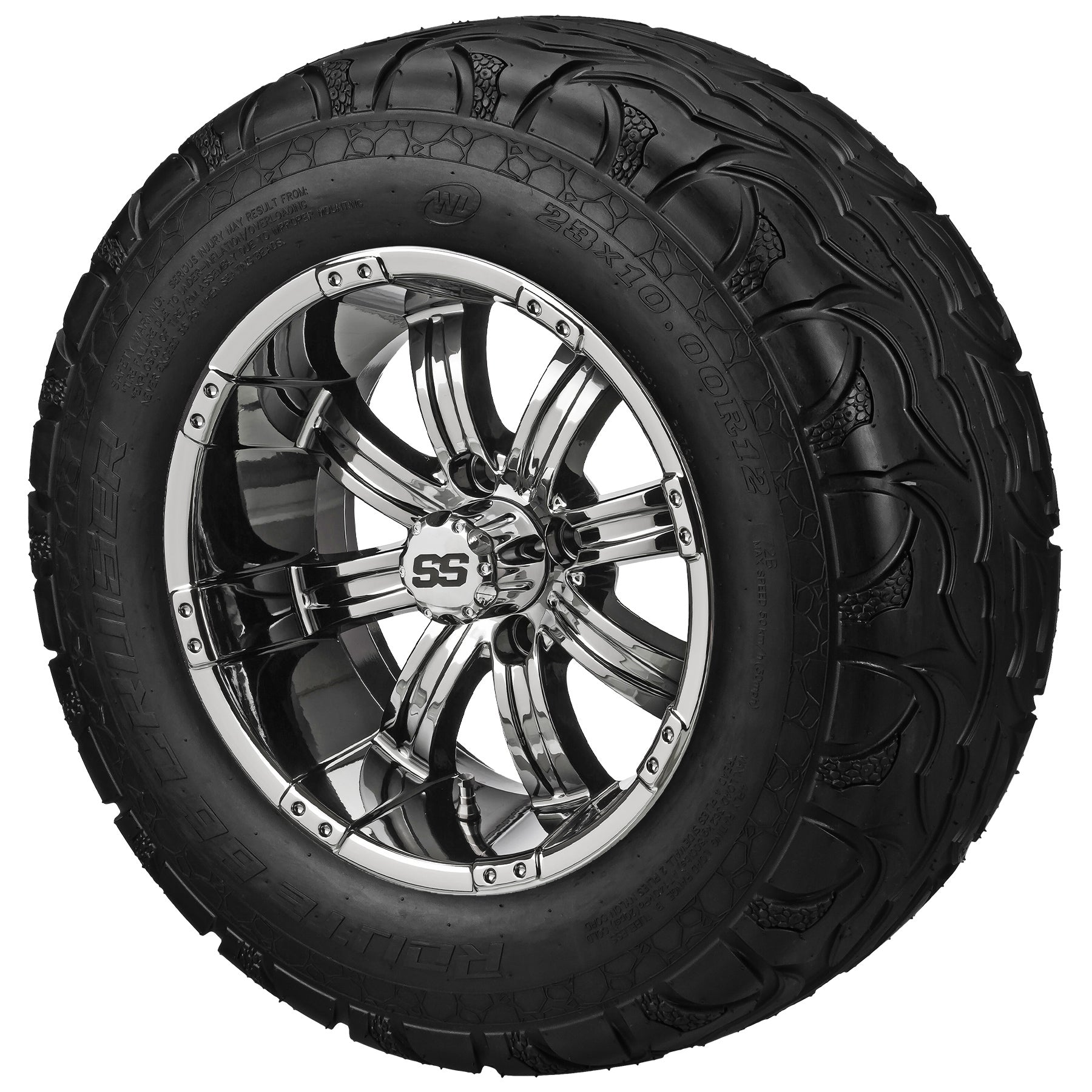 LSI 12' Casino Mirror Wheel and Lifted Tire Combo