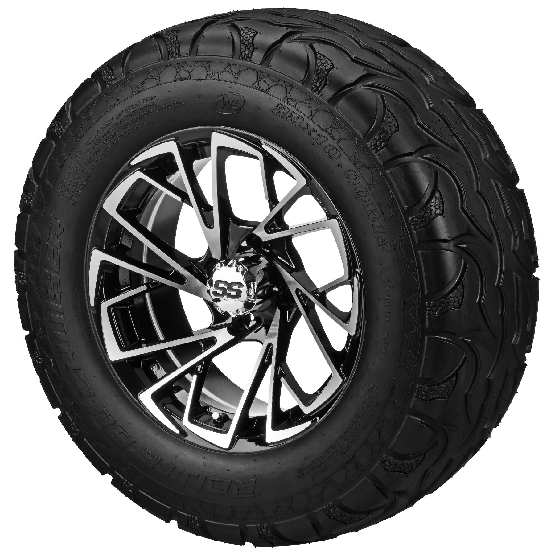 LSI 12' Stinger Black & Machined Wheel and Lifted Tire Combo