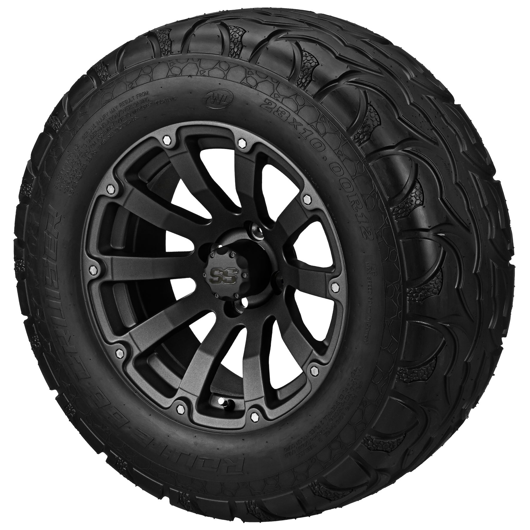 LSI 12' Beast Matte Black Wheel and Lifted Tire Combo