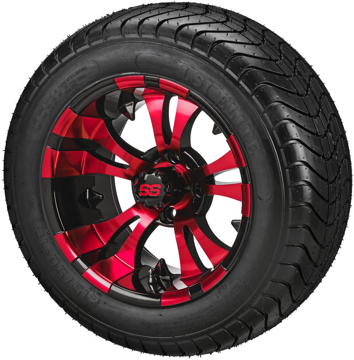 LSI 12' Warlock Black & Red Wheel and Low Profile Tire Combo
