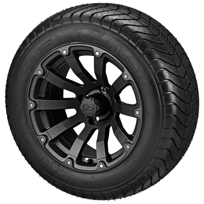 LSI 12' Beast Matte Black Wheel and Low Profile Tire Combo