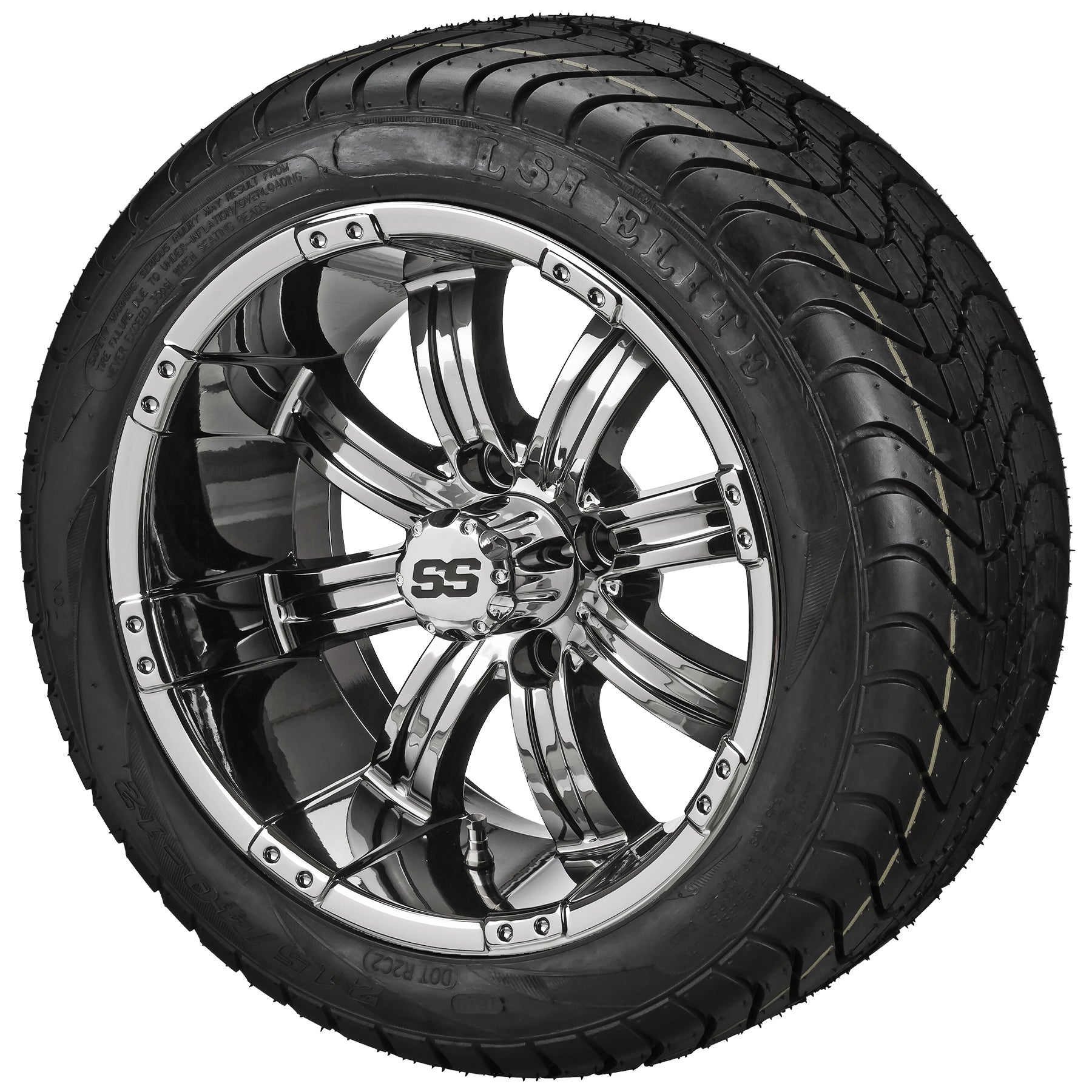 LSI 12' Casino Mirror Wheel and Low Profile Tire Combo
