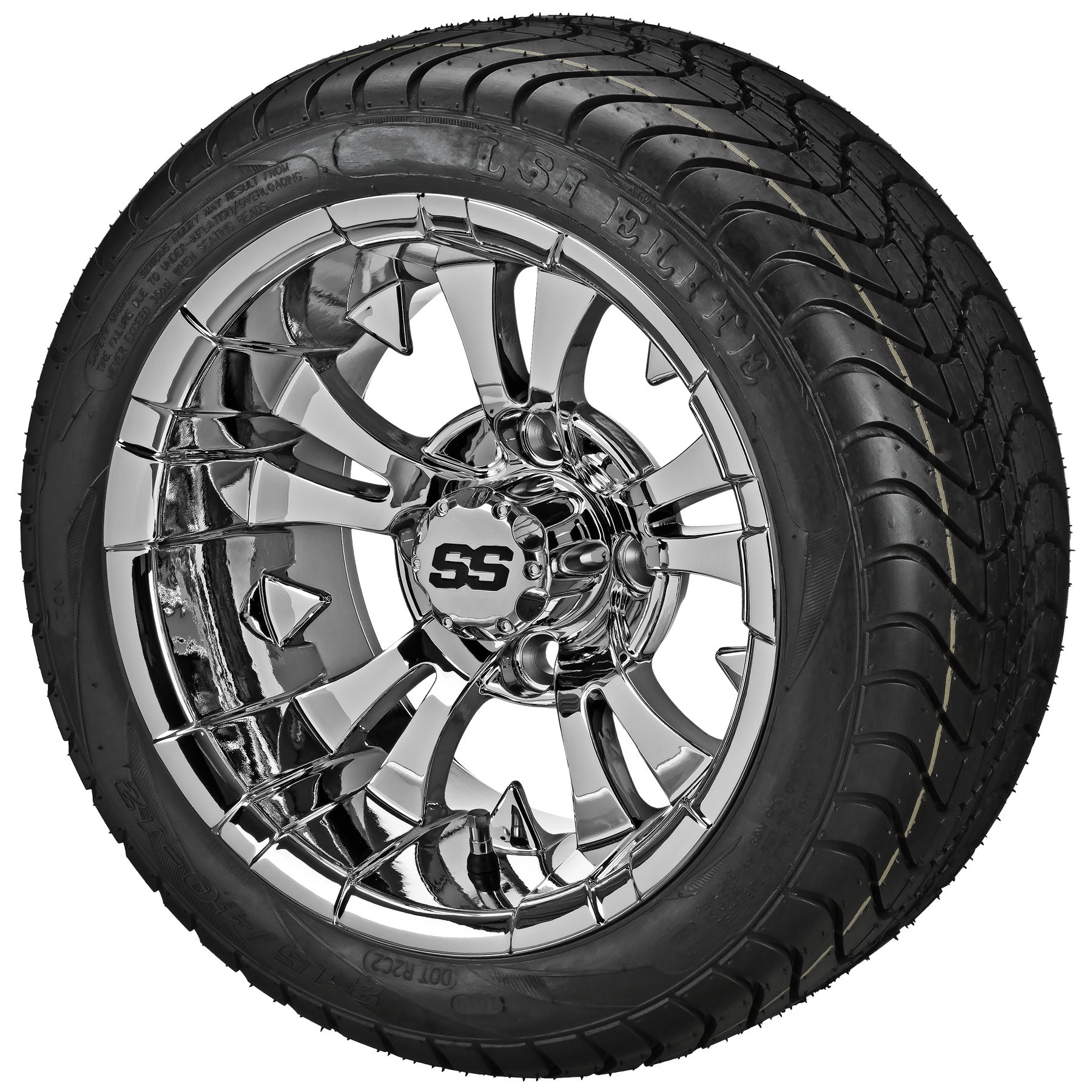LSI 12' Warlock Mirror Wheel and Low Profile Tire Combo