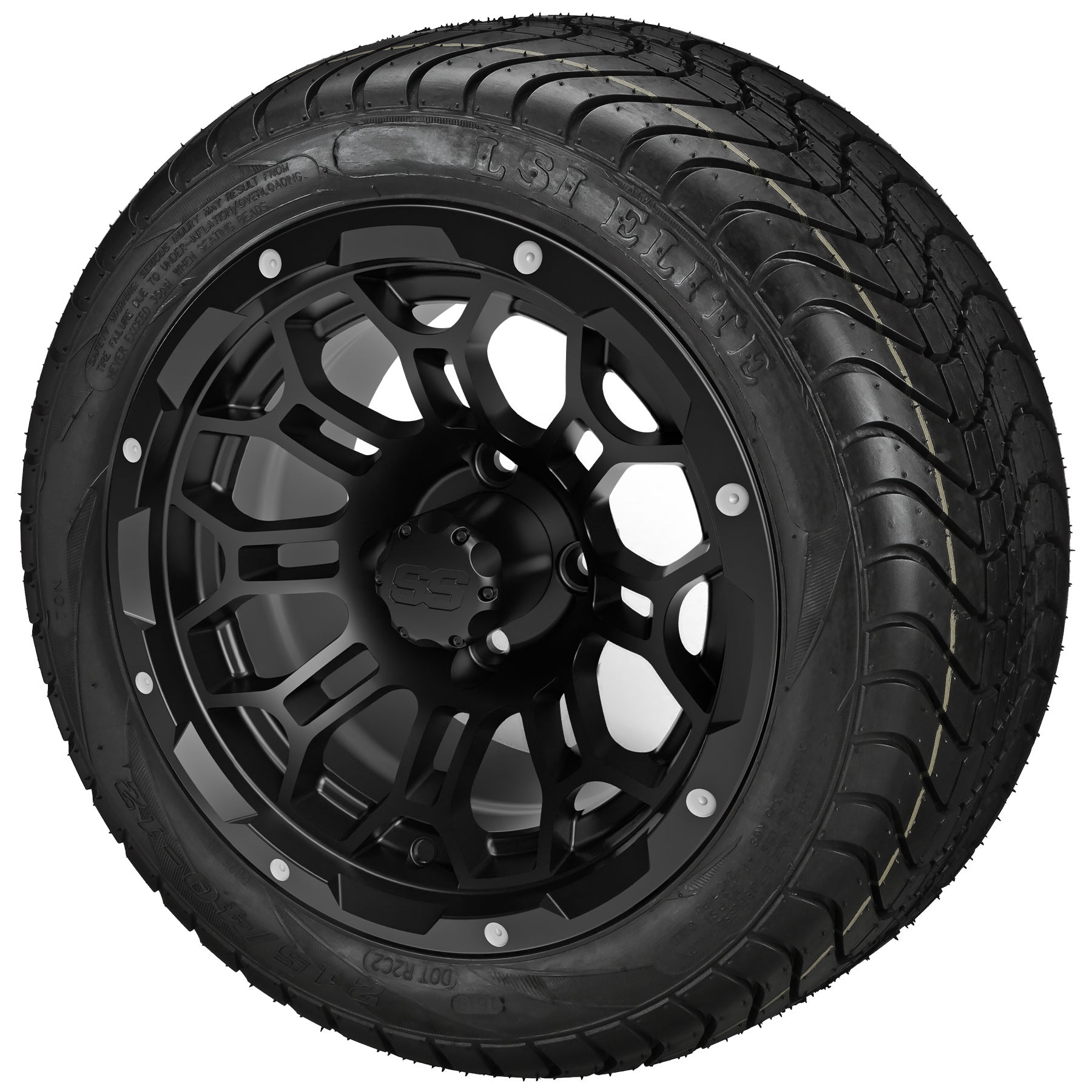 LSI 12' Hercules Gloss Black Wheel and Low Profile Tire Combo