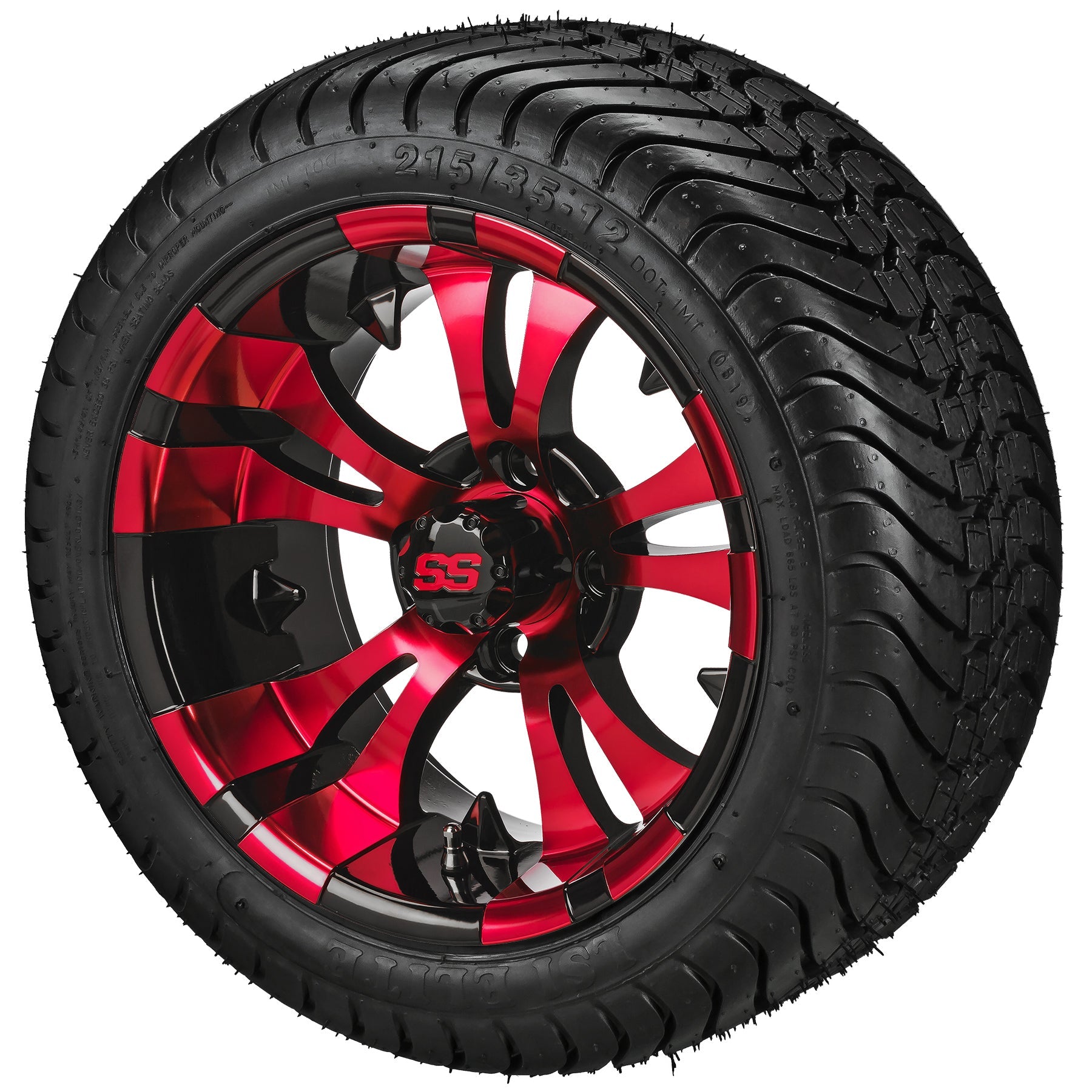 LSI 12' Warlock Black & Red Wheel and Low Profile Tire Combo