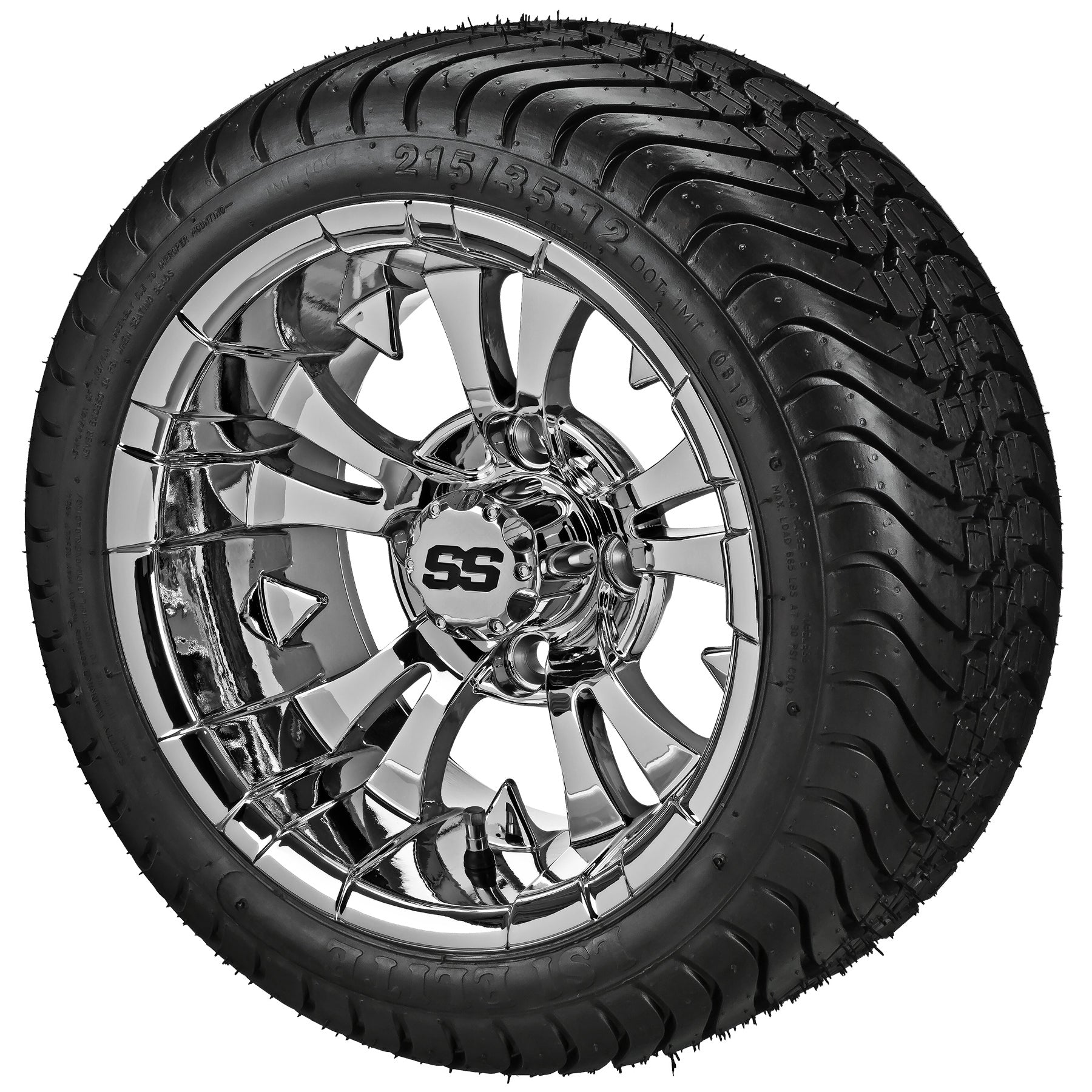 LSI 12' Warlock Mirror Wheel and Low Profile Tire Combo