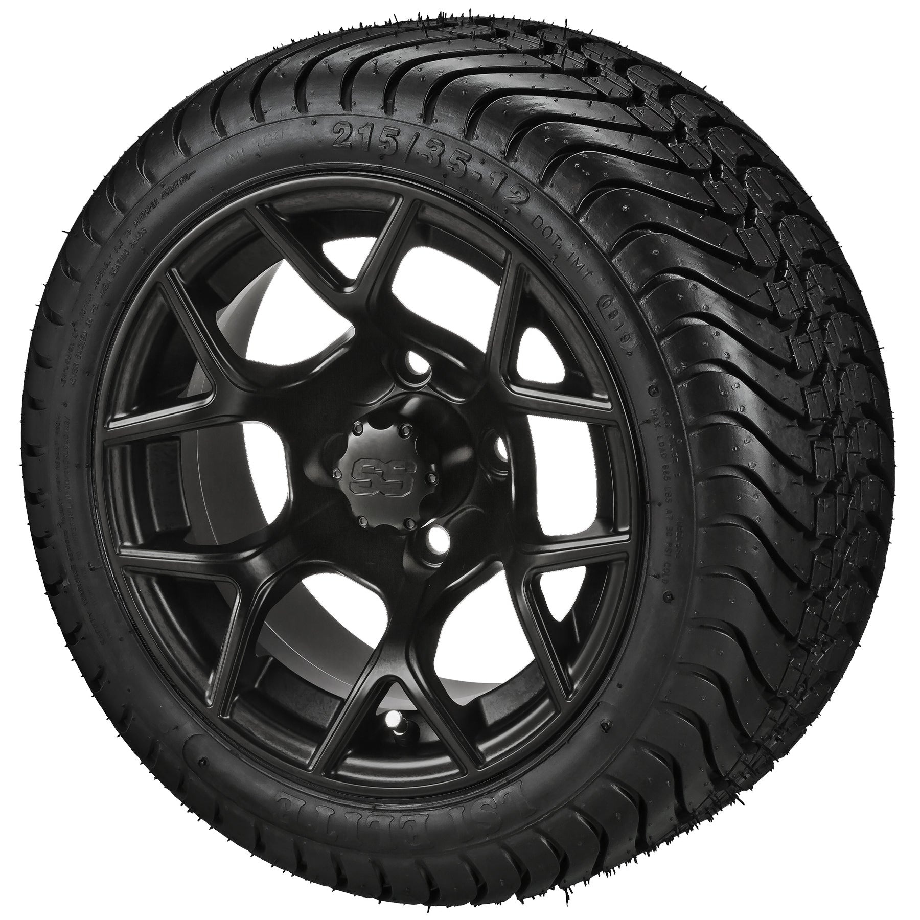LSI 12' Ninja Matte Black Wheel and Low Profile Tire Combo
