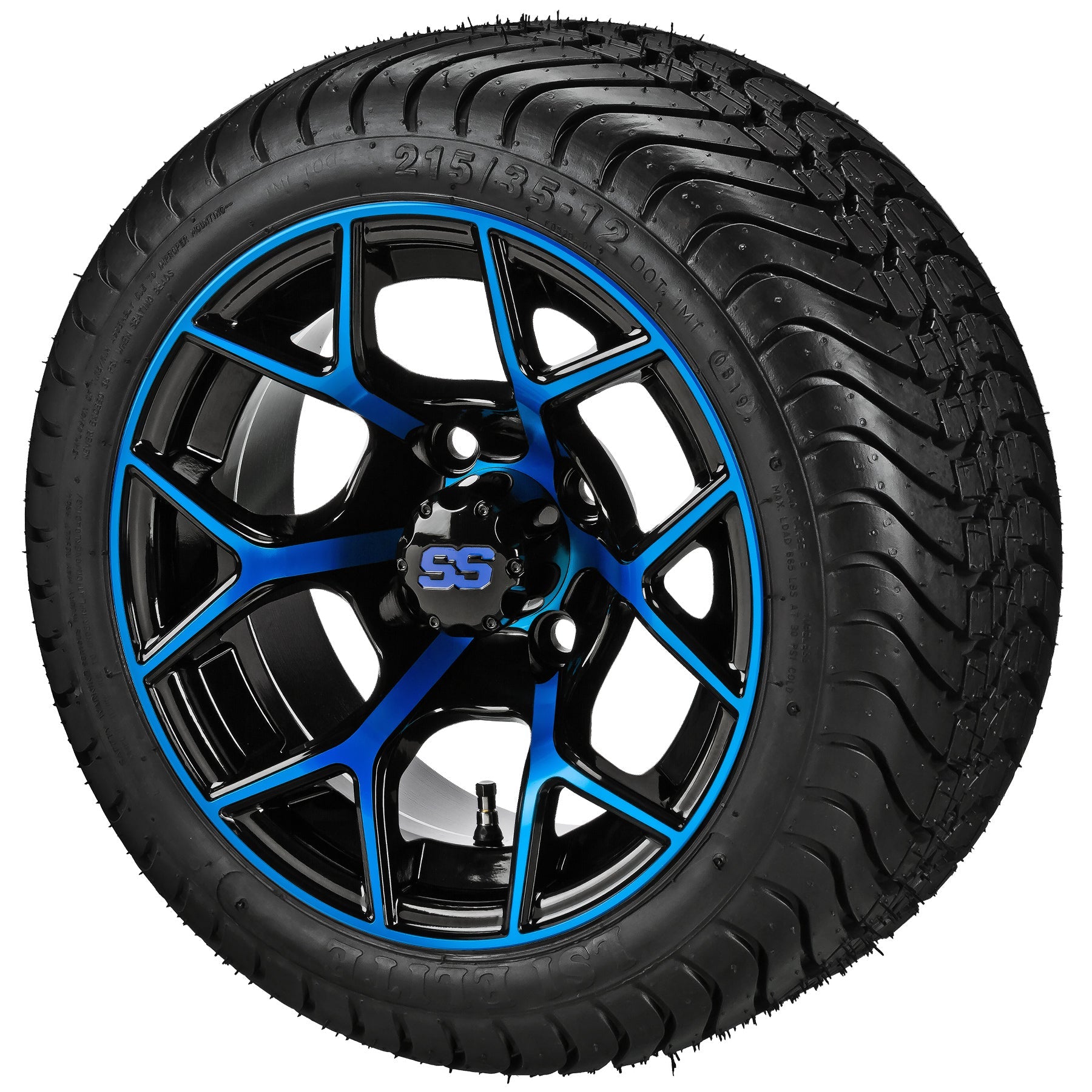 LSI 12' Ninja Black & Blue Wheel and Low Profile Tire Combo
