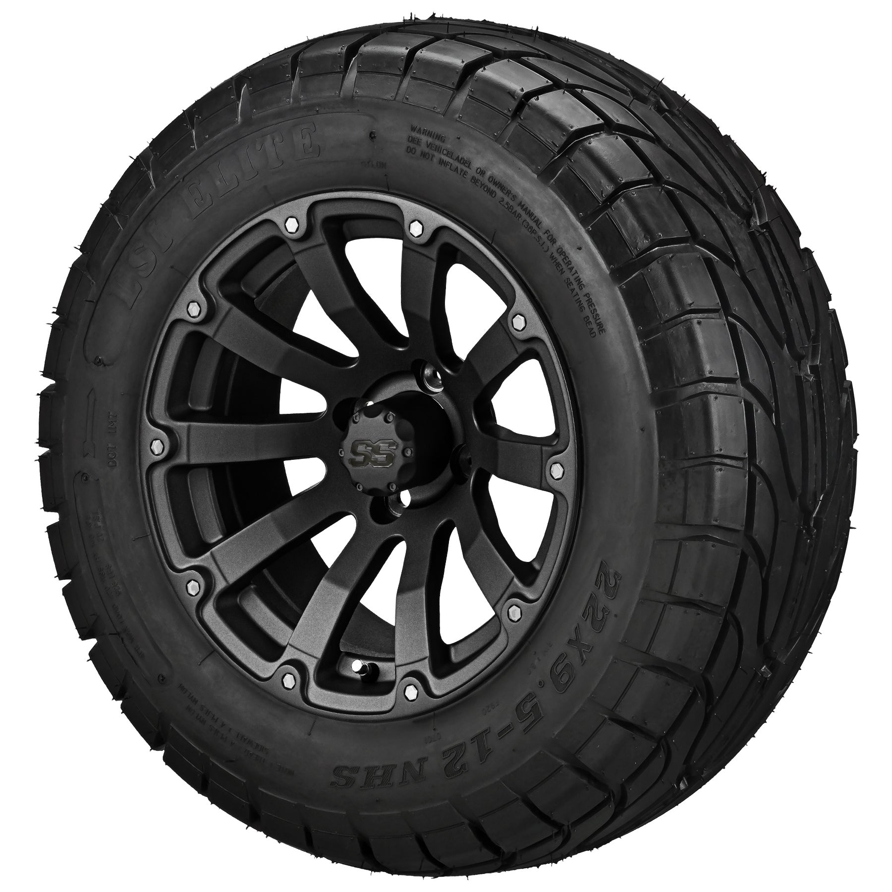 LSI 12' Beast Matte Black Wheel and Low Profile Tire Combo