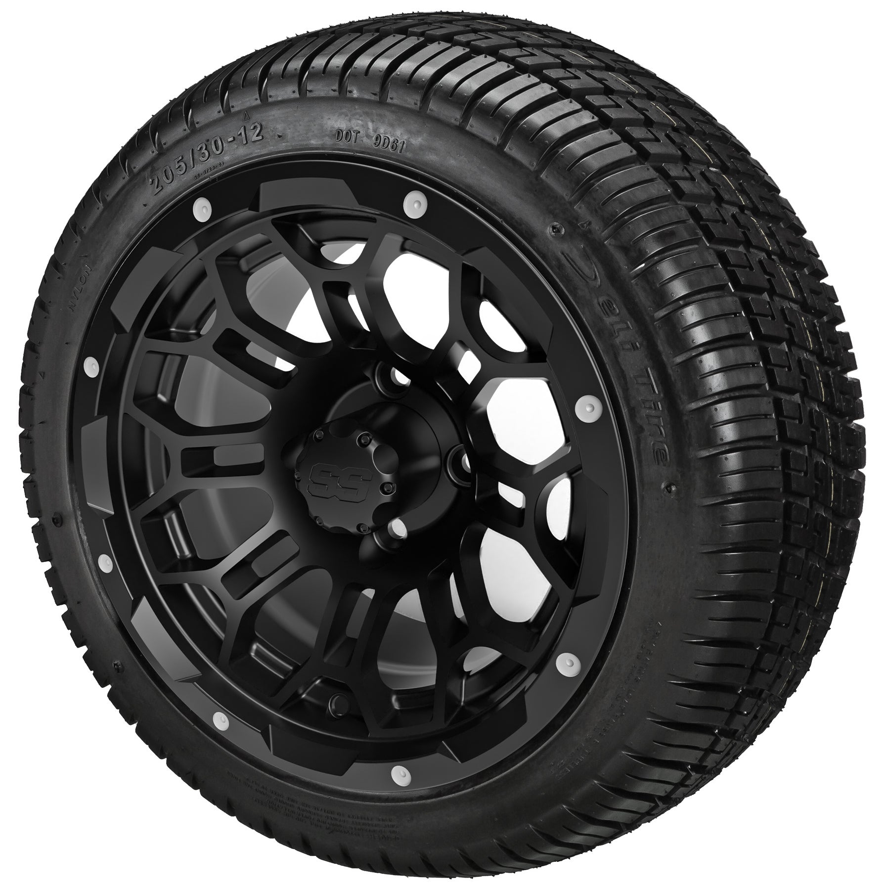 LSI 12' Hercules Gloss Black Wheel and Low Profile Tire Combo