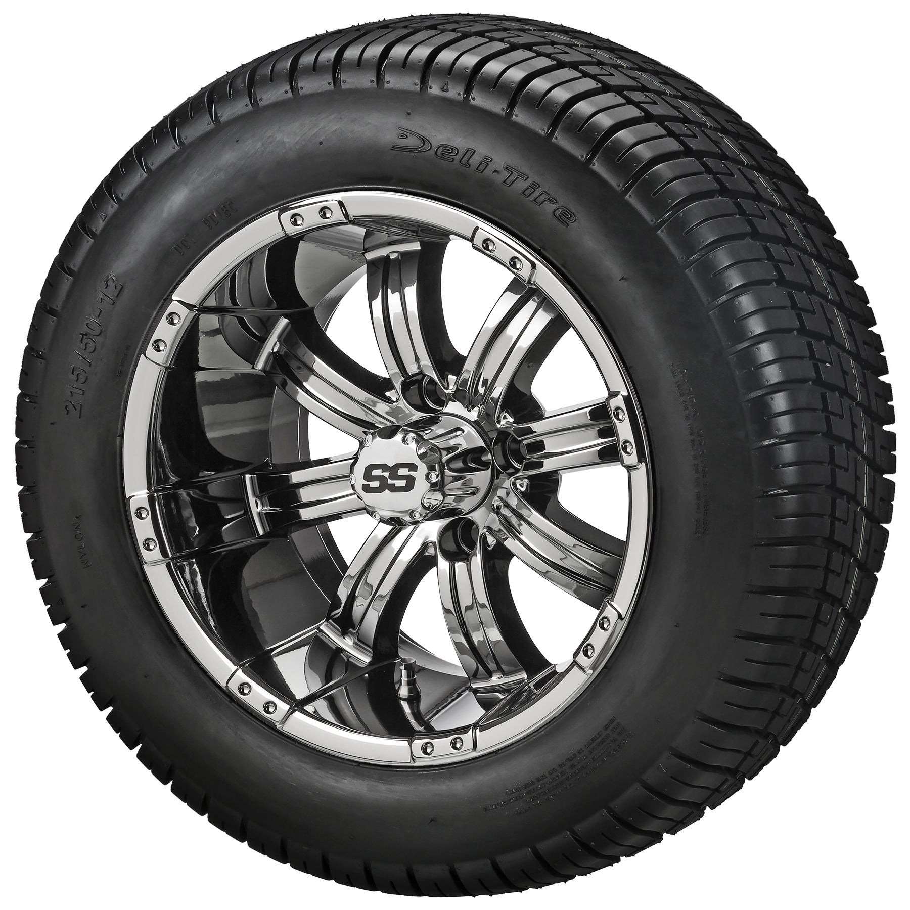 LSI 12' Casino Mirror Wheel and Low Profile Tire Combo