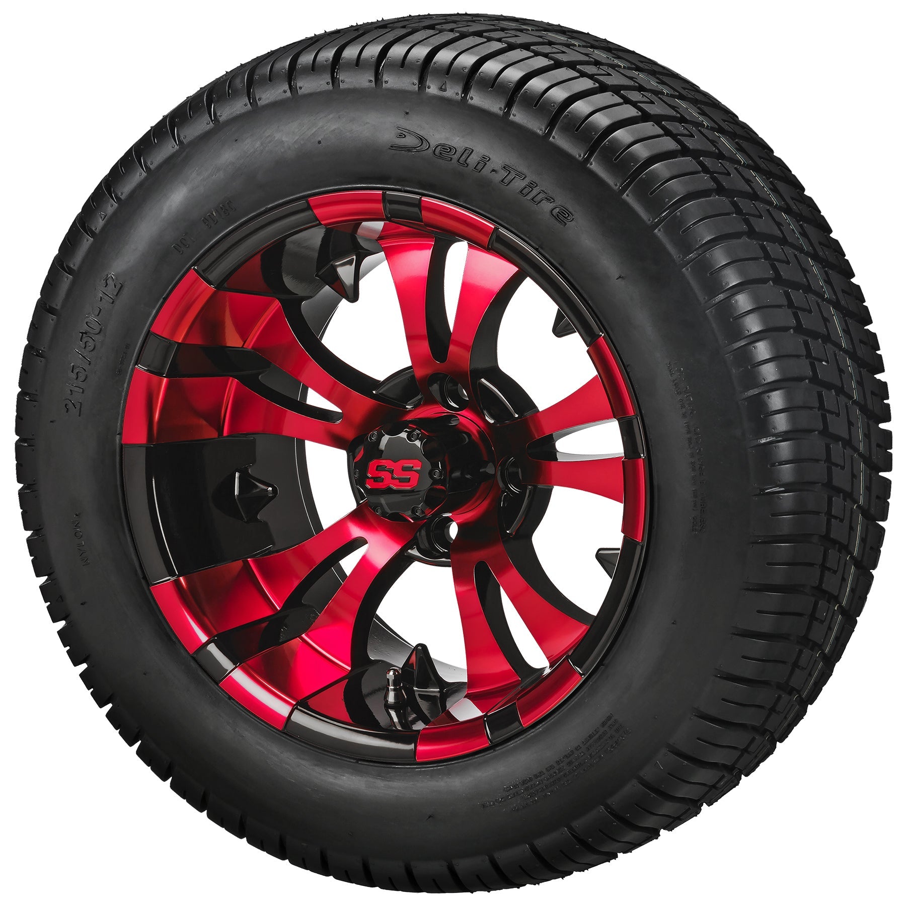LSI 12' Warlock Black & Red Wheel and Low Profile Tire Combo