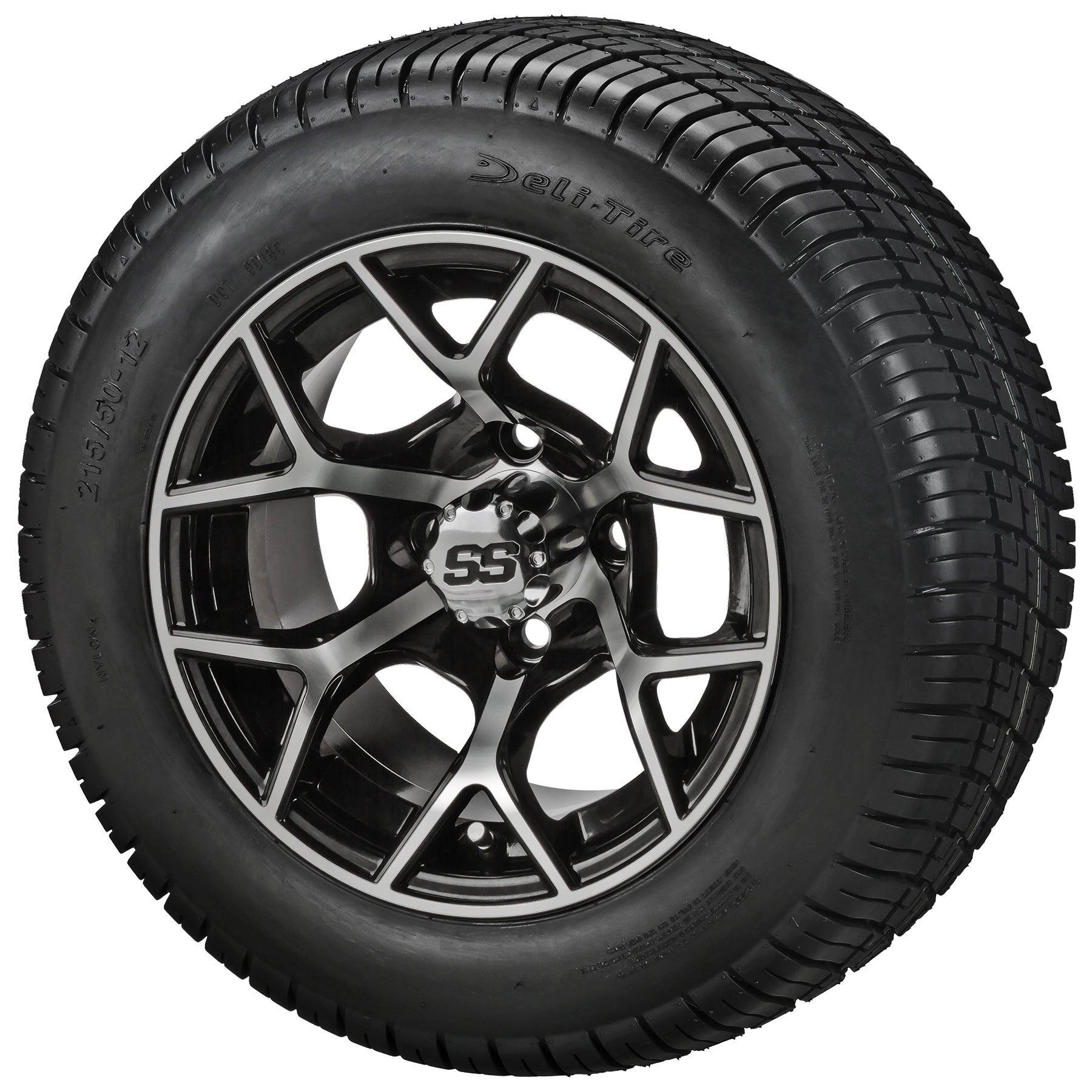 LSI 12' Ninja Black & Machined Wheel and Low Profile Tire Combo