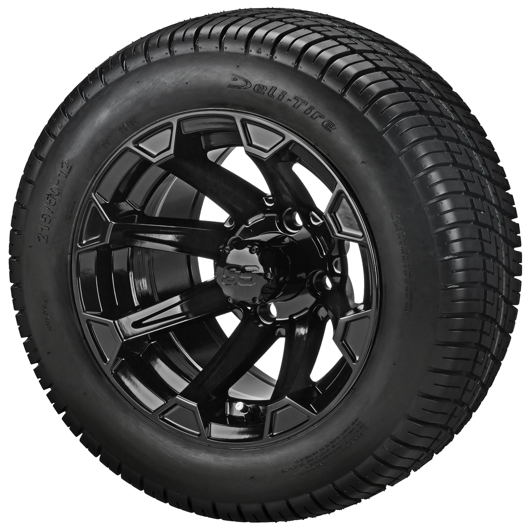 LSI 12' Viking Gloss Black Wheel and Low Profile Tire Combo