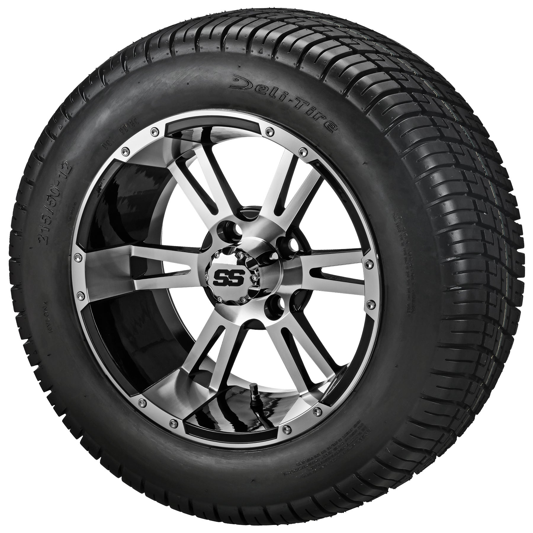 LSI 12' Raptor Black & Machined Wheel and Low Profile Tire Combo
