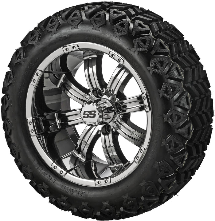 LSI 14' Casino Mirror Wheel and Lifted Tire Combo