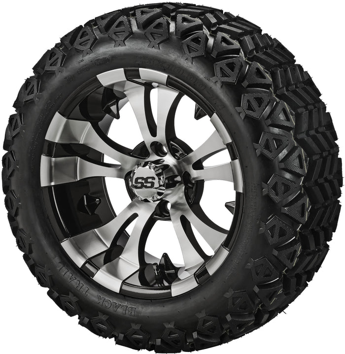 LSI 14' Warlock Black & Machined Wheel and Lifted Tire Combo