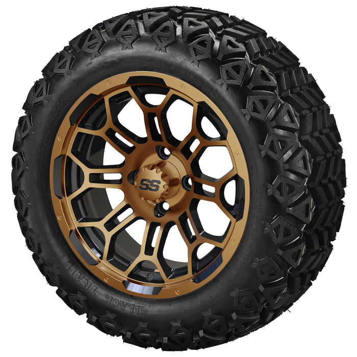LSI 14' Hercules Black & Bronze Wheel and Lifted Tire Combo
