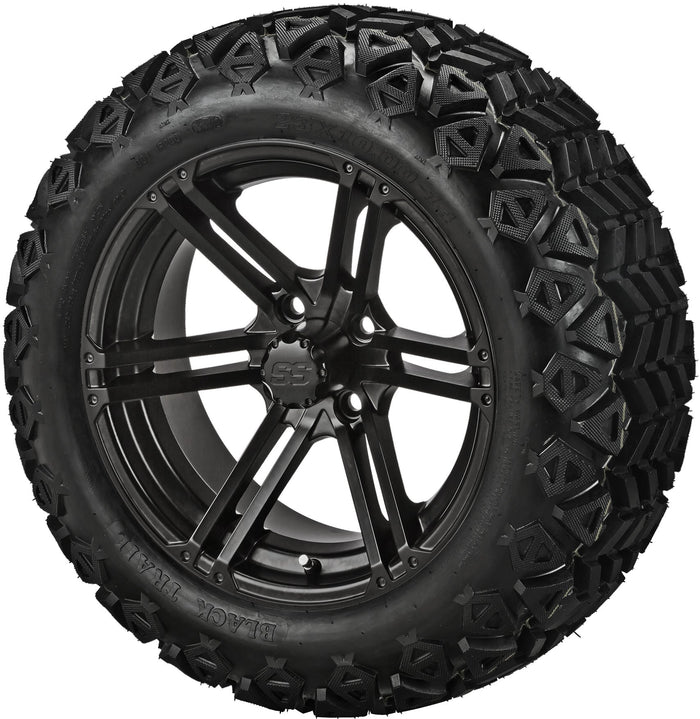LSI 14' Yukon Matte Black Wheel and Lifted Tire Combo