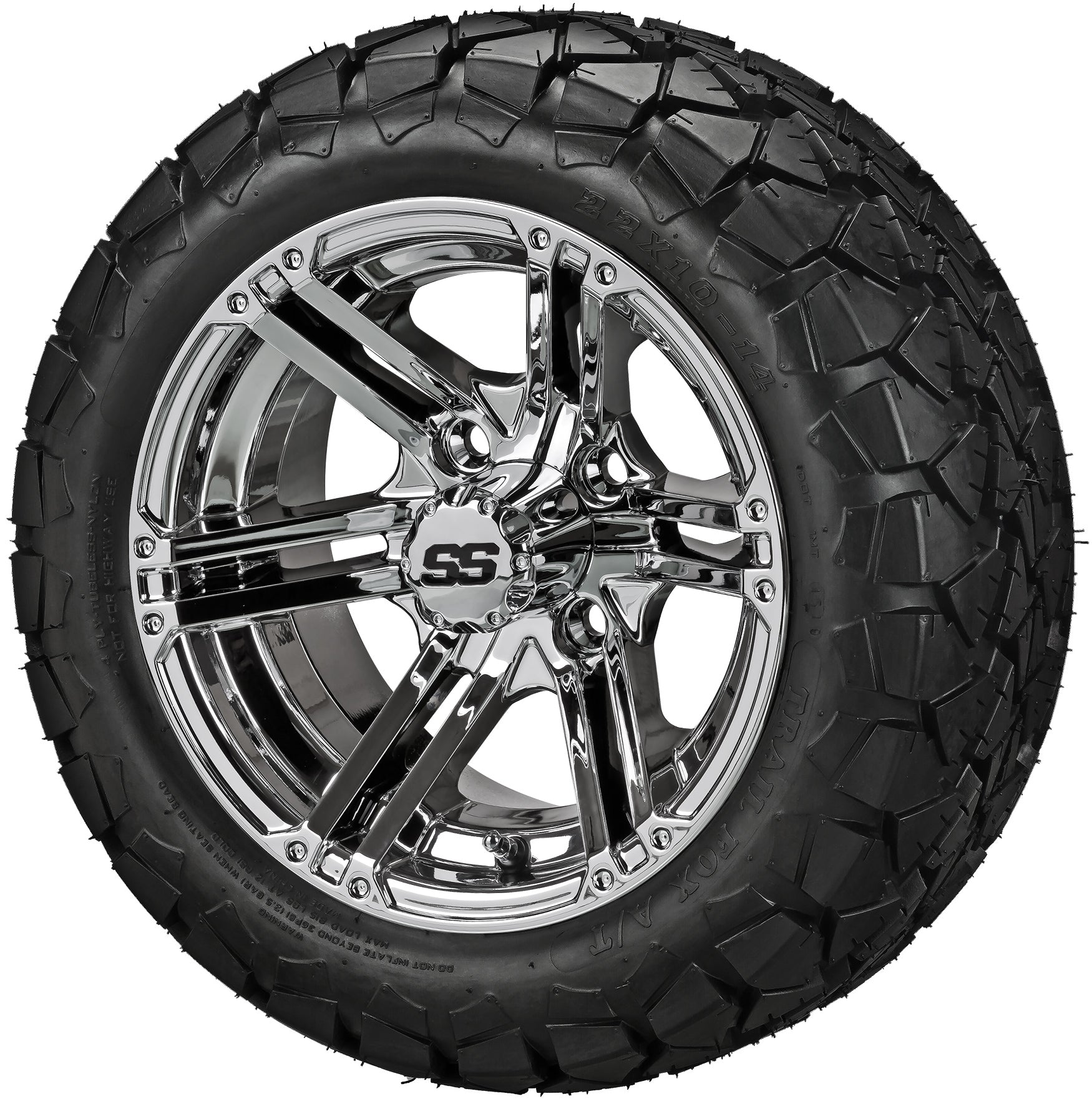LSI 14' Yukon Mirror Wheel and Lifted Tire Combo