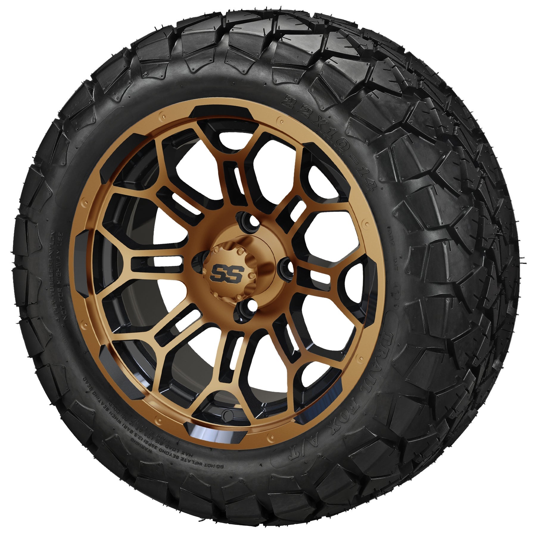 LSI 14' Hercules Black & Bronze Wheel and Lifted Tire Combo