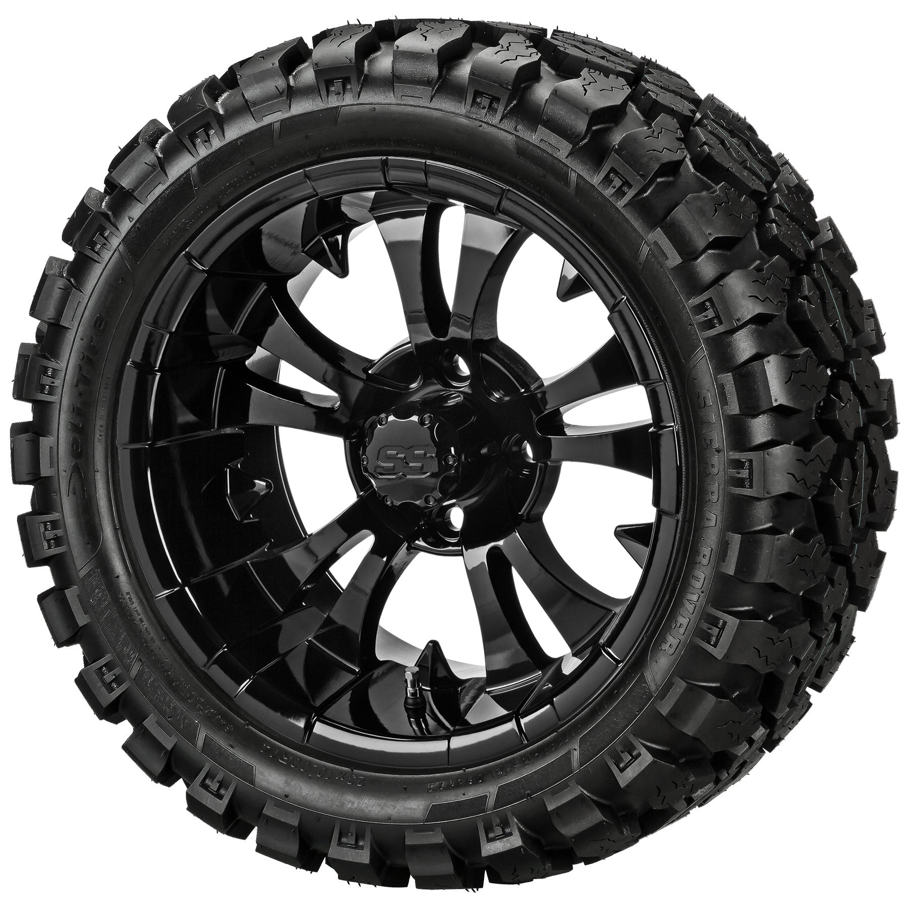 LSI 14' Warlock Gloss Black Wheel and Lifted Tire Combo