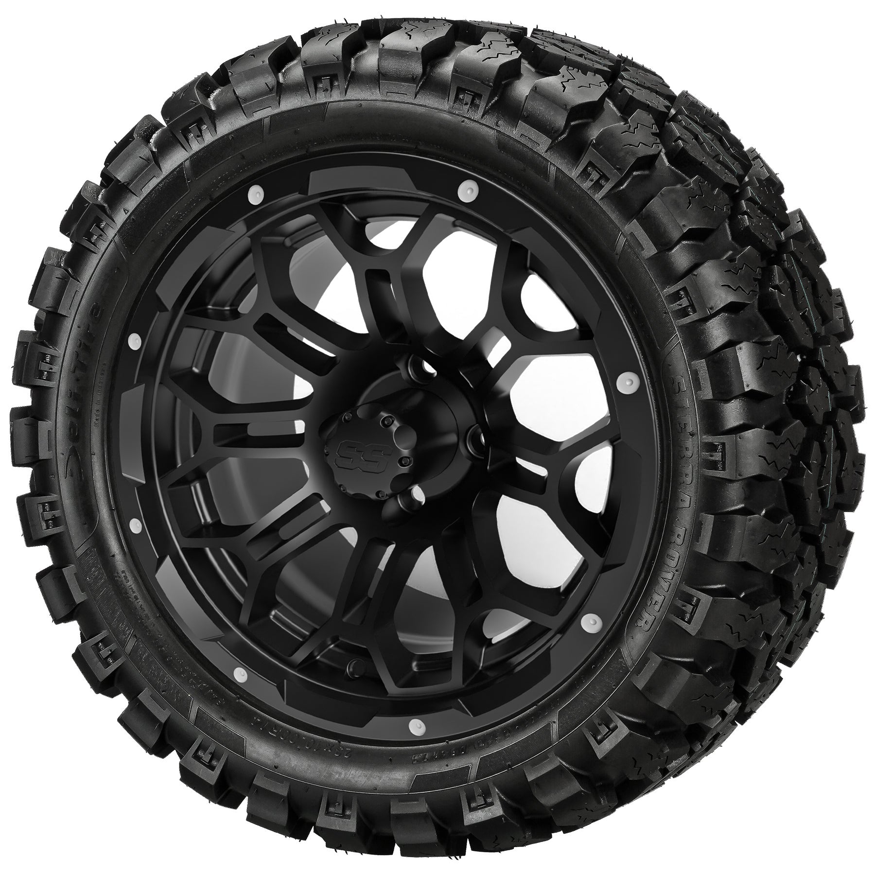 LSI 14' Hercules Gloss Black Wheel and Lifted Tire Combo