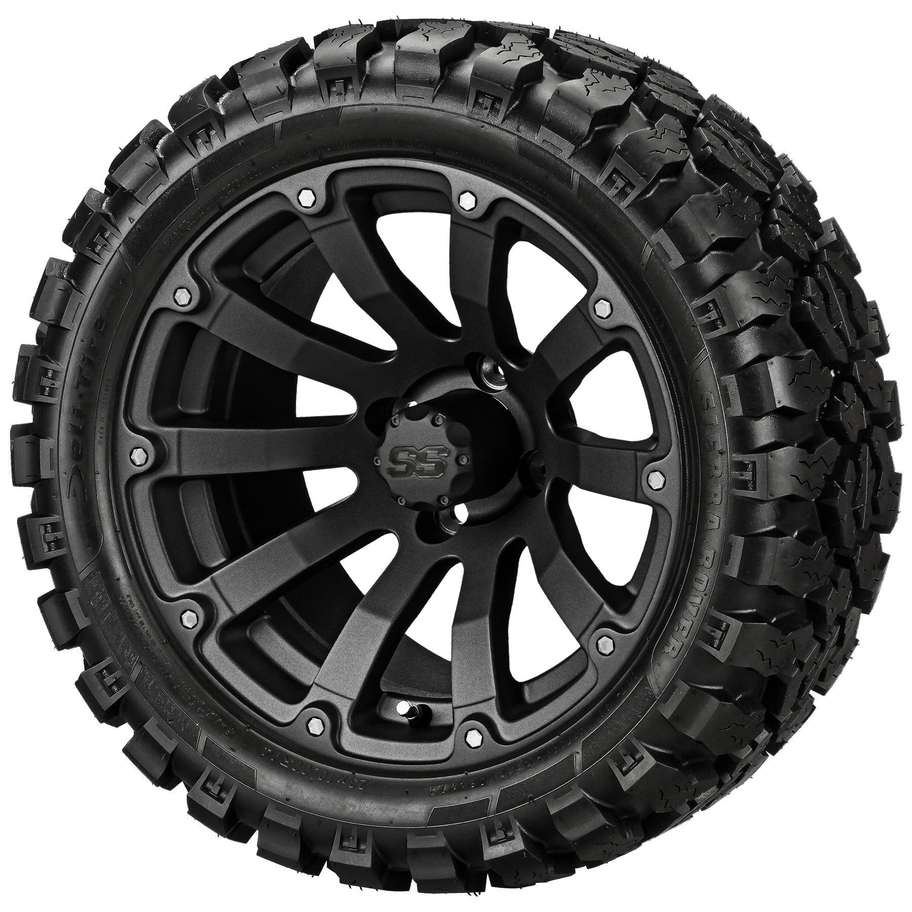 LSI 14' Beast Matte Black Wheel and Lifted Tire Combo