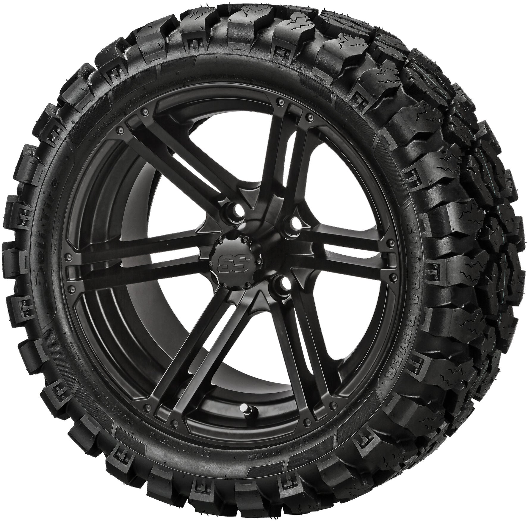 LSI 14' Yukon Matte Black Wheel and Lifted Tire Combo