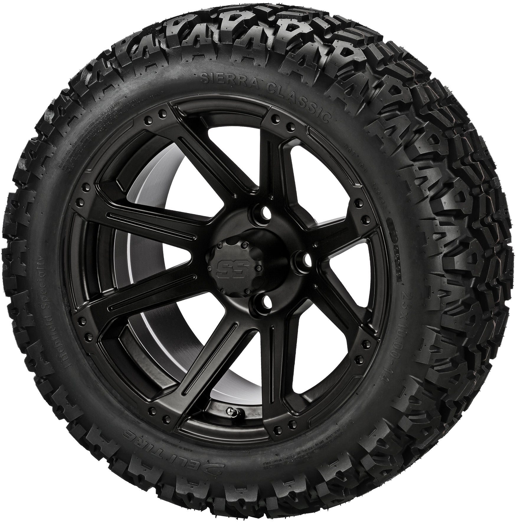 LSI 14' Rampage Matte Black Wheel and Lifted Tire Combo