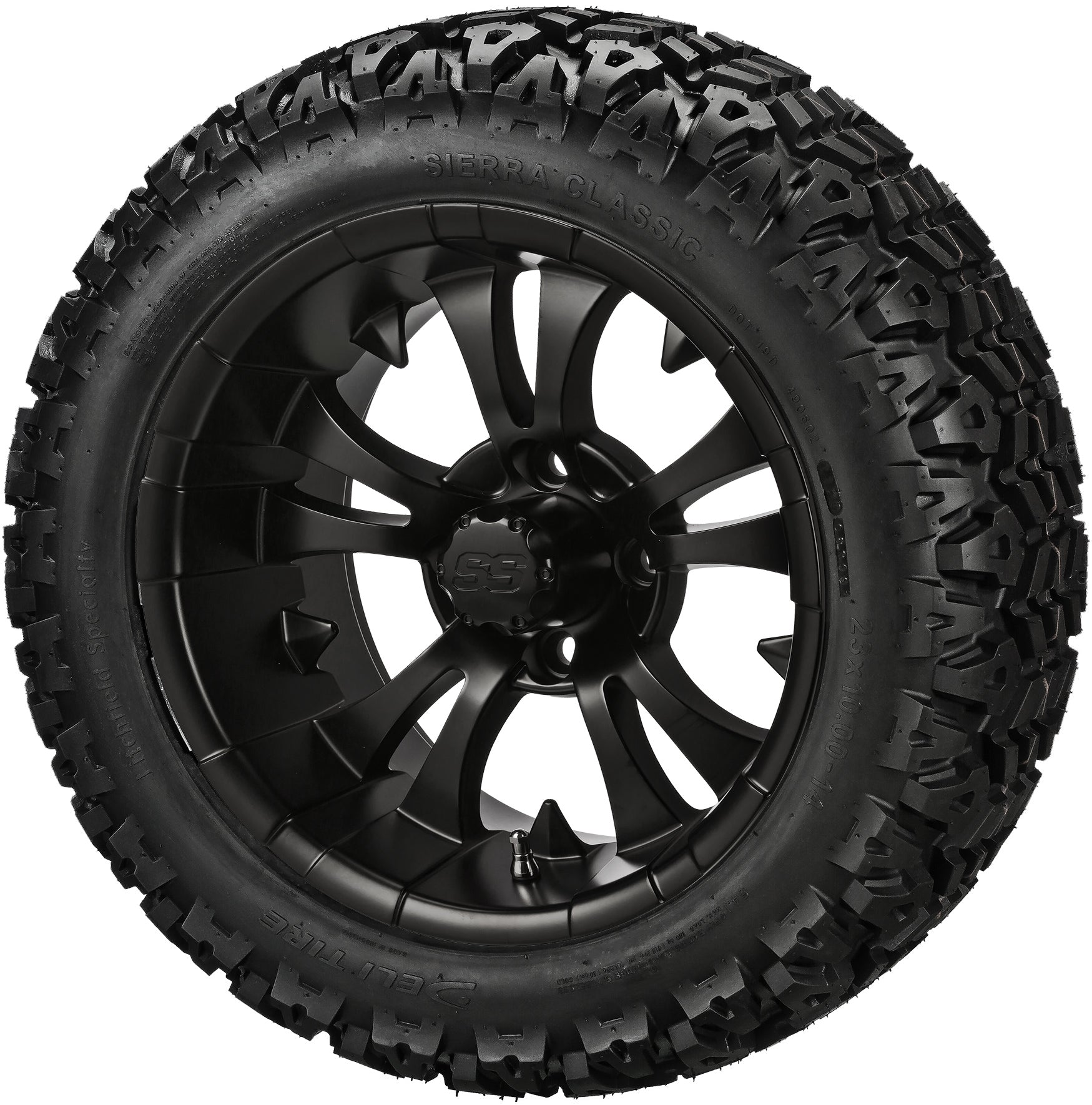 LSI 14' Warlock Matte Black Wheel and Lifted Tire Combo
