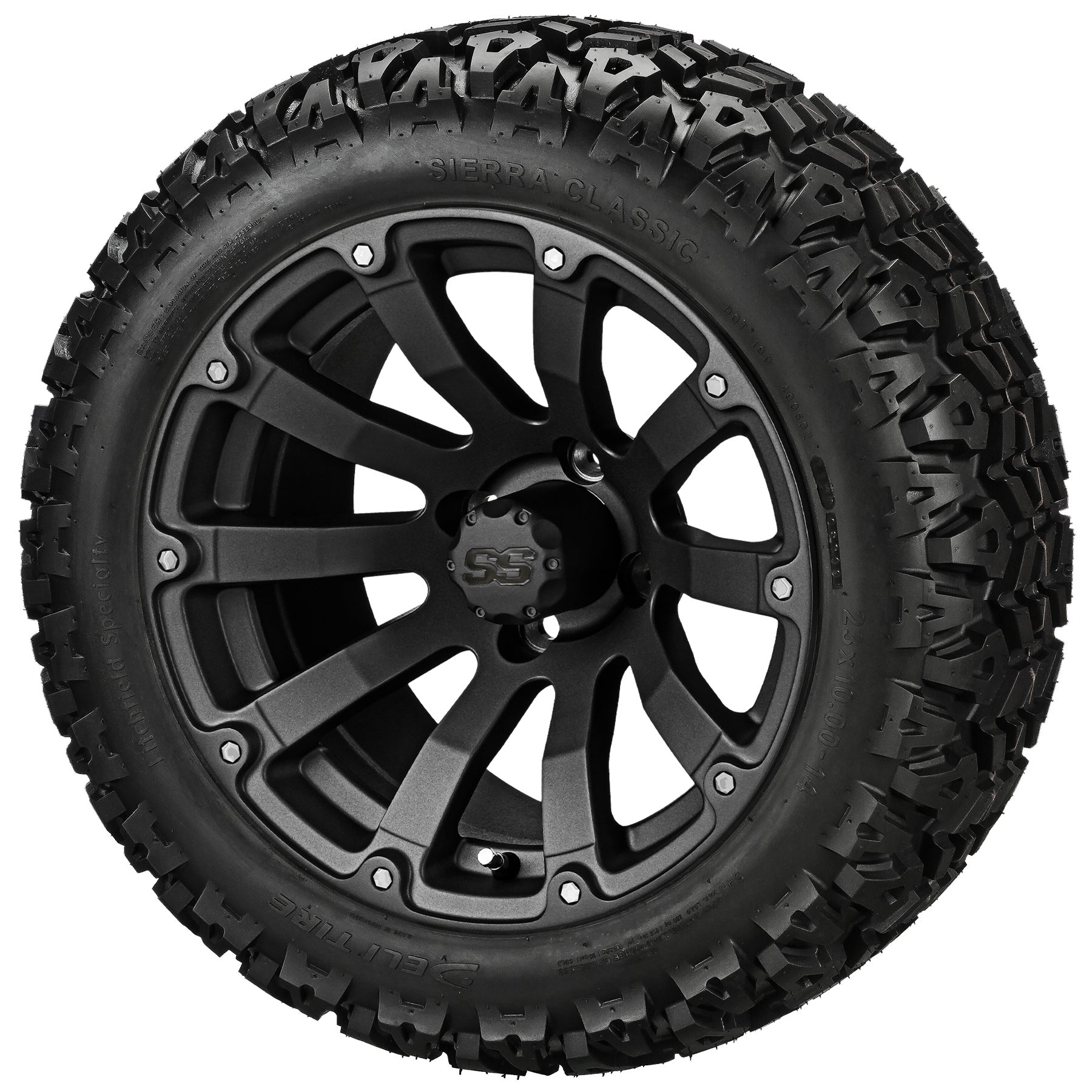 LSI 14' Beast Matte Black Wheel and Lifted Tire Combo