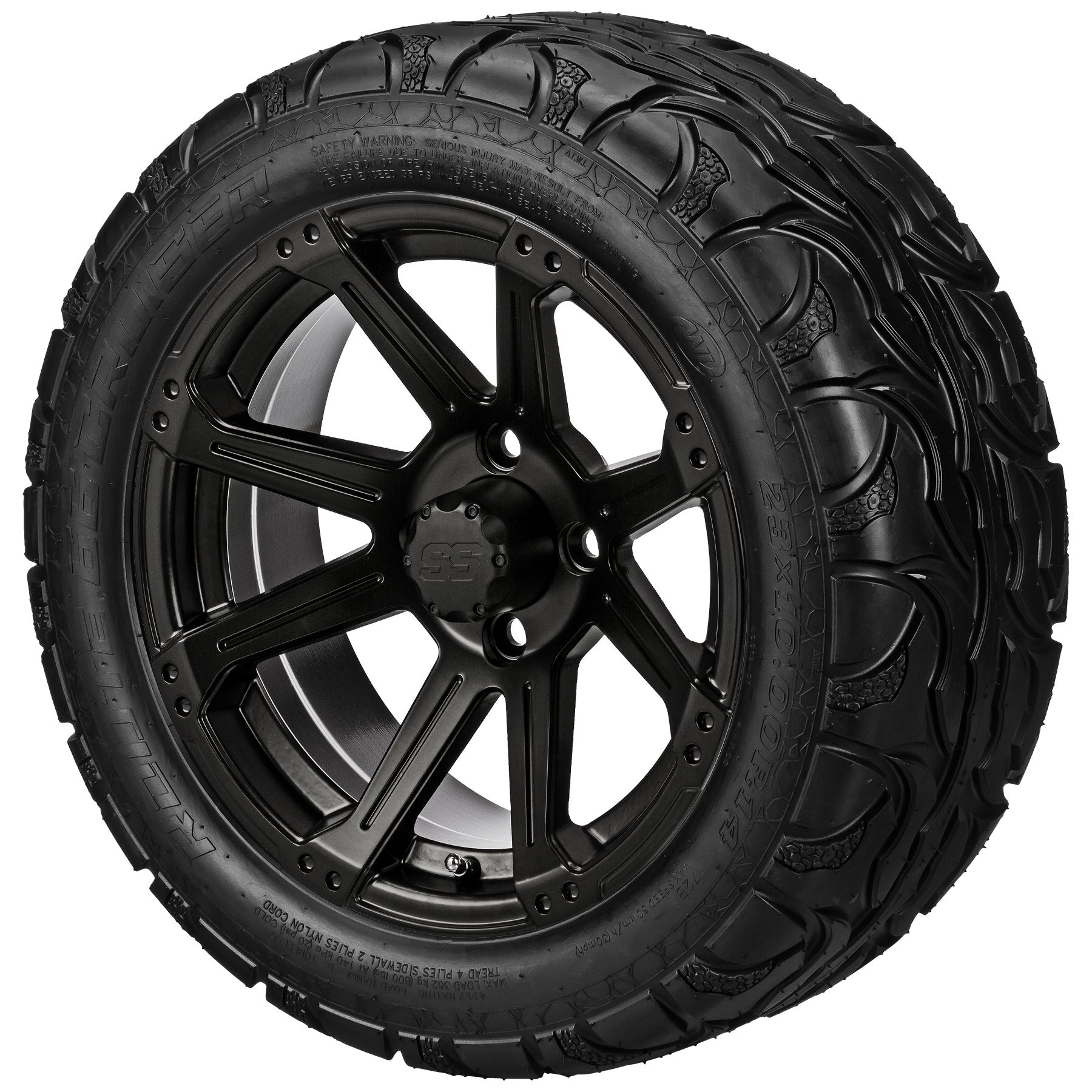 LSI 14' Rampage Matte Black Wheel and Lifted Tire Combo