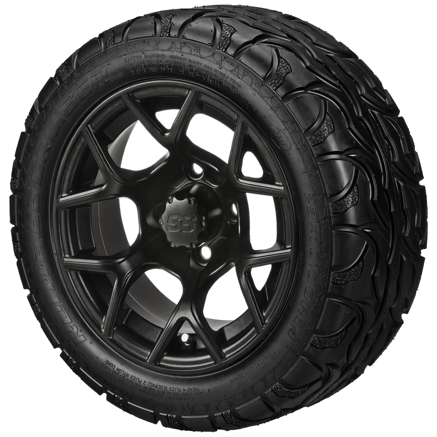LSI 14' Ninja Matte Black Wheel and Lifted Tire Combo