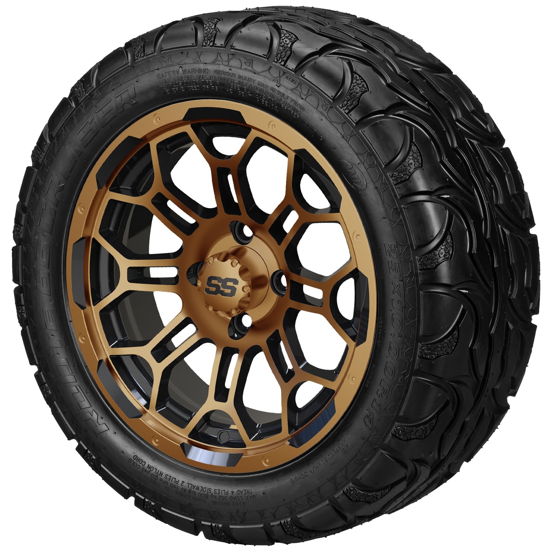 LSI 14' Hercules Black & Bronze Wheel and Lifted Tire Combo