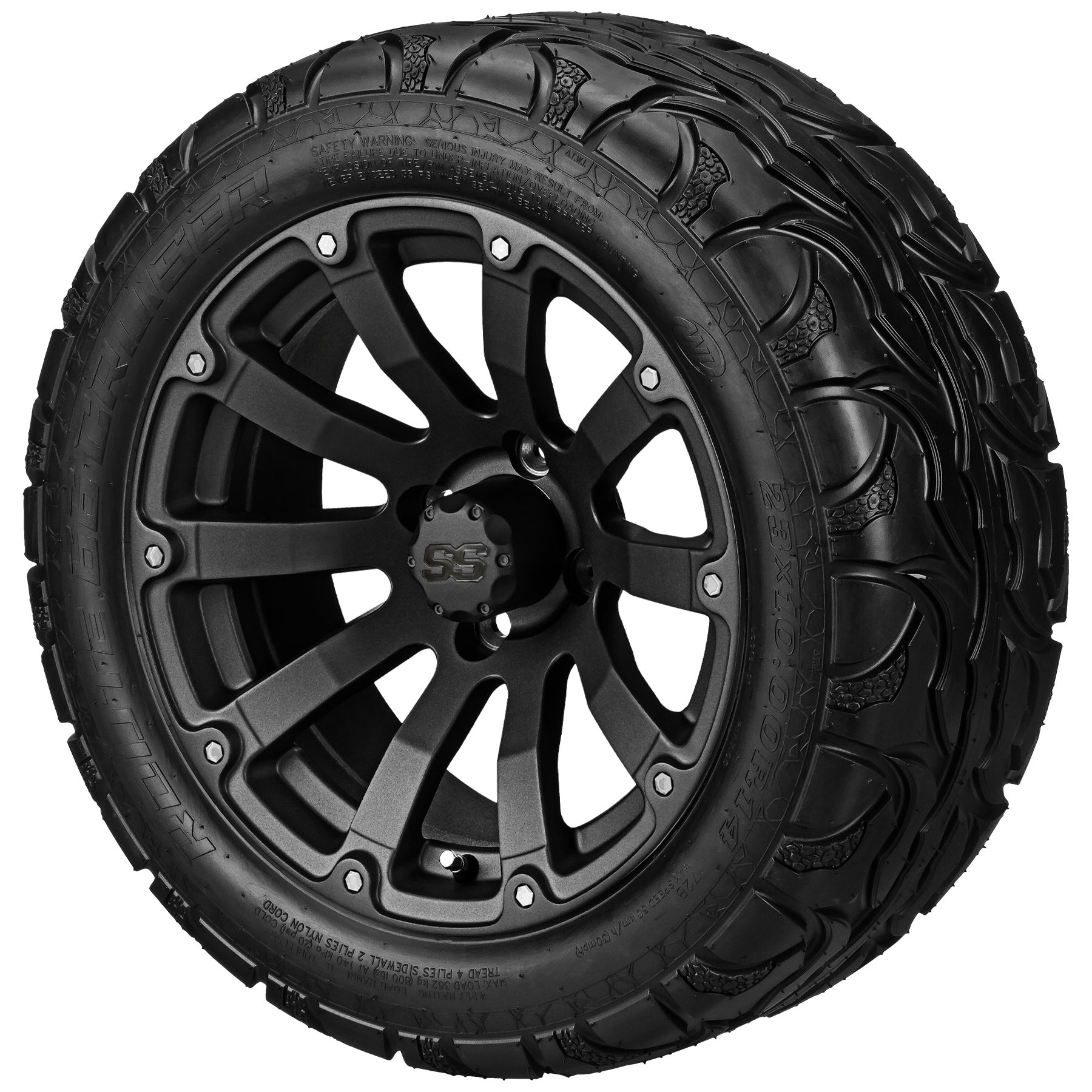 LSI 14' Beast Matte Black Wheel and Lifted Tire Combo
